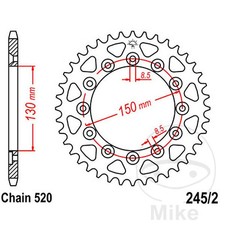 JT SPROCKETS Transmission plate crown 40T P-520 Ø130 MM Ø150 MM