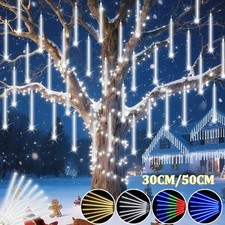 LED Meteor Shower Lights Snow Falling Icicle Christmas Lights Outdoor Xmas Tree