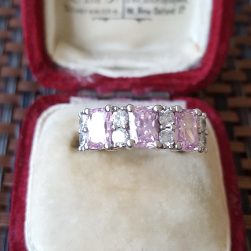 Diamonique half eternity ring - eternity,