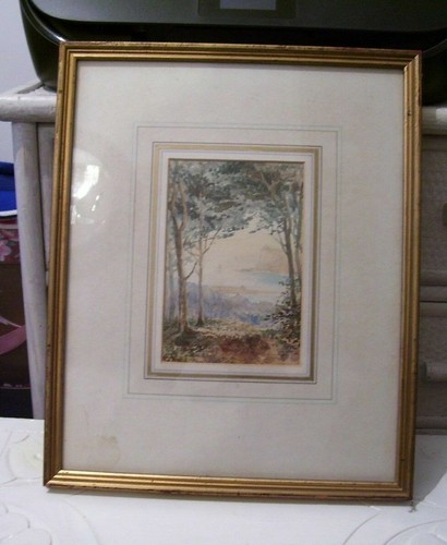 Framed watercolour hancock - watercolour,