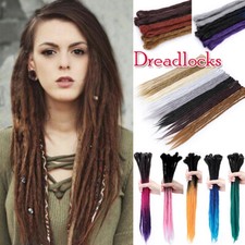 Lady Dreadlocks Hair Extensions Single Ended Twist Crochet Braids Dreads 5 Packs