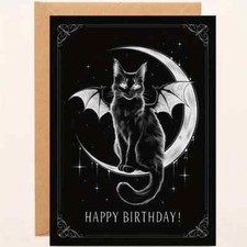 Gothic Witchy Black Cat &