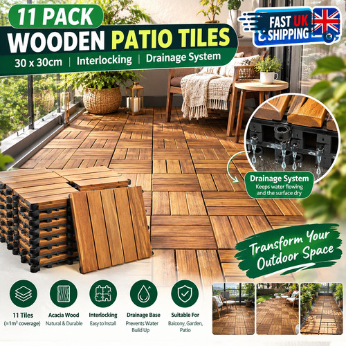 Interlocking wooden decking - interlocking,