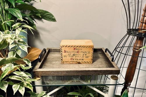 Vintage wooden tea crate - tea, box