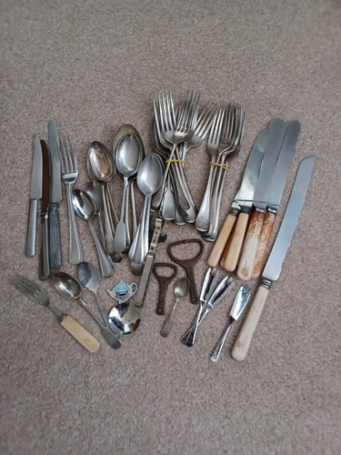Box vintage cutlery - of,