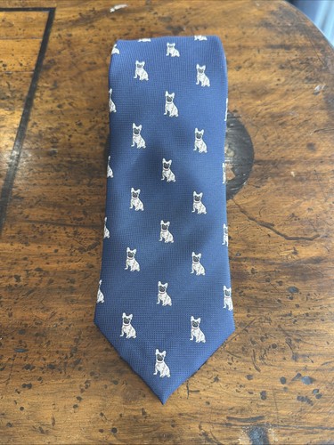 Pug dog navy tie handmade - handmade, and
