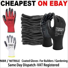 240 Pairs Nitrile Coated Black