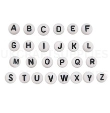 100 Pcs WHITE Acrylic Single