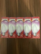 10 X Eveready  25W BC B22 Opal Candle Light Bulbs