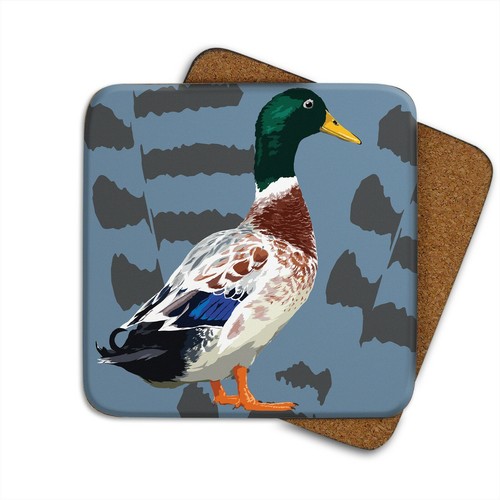 Mallard duck coaster - duck, leslie