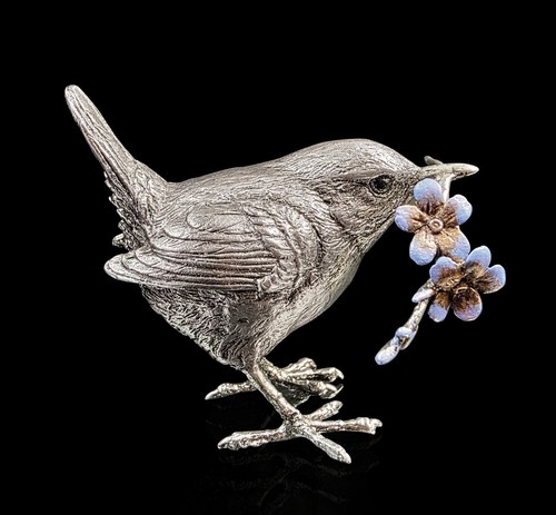 Wren with forget nots - wren,