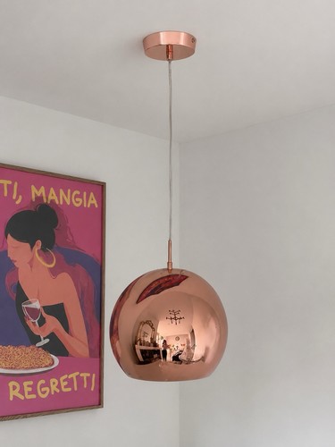 Copper colour pendant - copper, light
