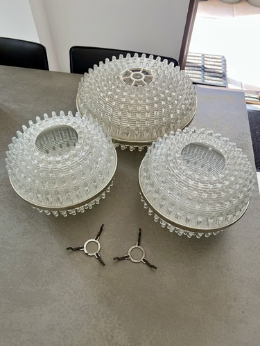 Three vintage atomic ufo light - vintage,