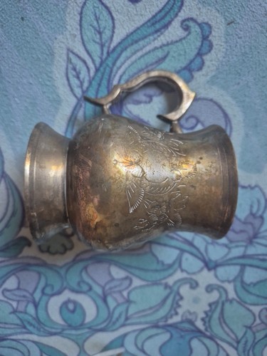 Handled silver goblet - handled,
