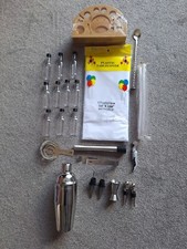 Cocktail Shaker Set With Reusable Bottles/Shot Glasses And Party Table Cover