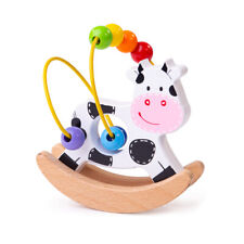 Bigjigs Toys Rocking Cow Bead Frame, Traditional Sensory Toys