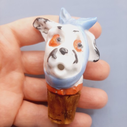 Vintage ceramic pourer cork - ceramic,