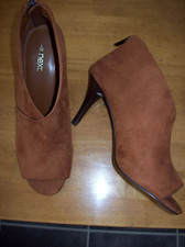 NEXT TAN SUEDE PEEP TOE