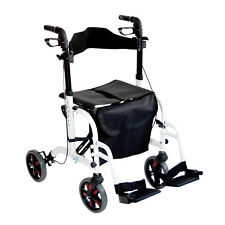 Aidapt Deluxe 2 in 1 Rollator 4 Wheeled Walker Seat Transit Chair Mobility Aid