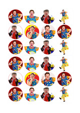 24 Pre-cut Mr Tumble Cup Cake
