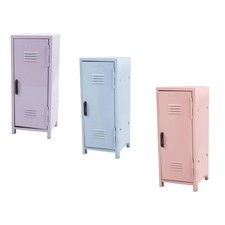 Mini Locker Desk Cabinet with Lock and Key Metal Decorative Desktop Storage