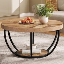 Tier round coffee table - 2-tier,