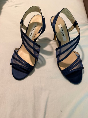Nina navy crys satin - navy,