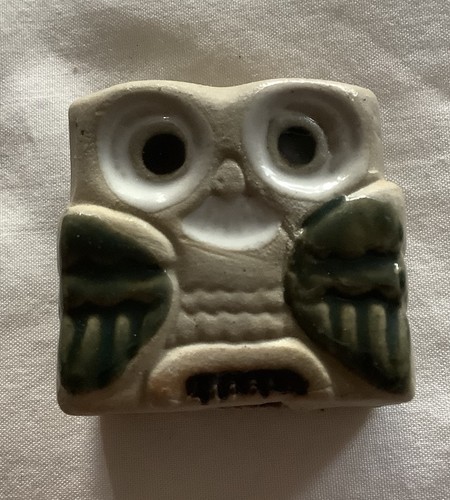 Studio pottery signed owl - pottery,