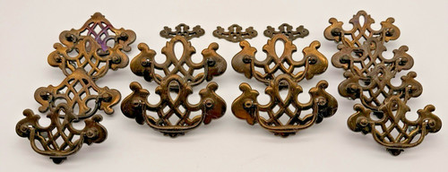 Lot vintage brass drawer - 12,
