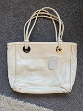 OROTON Cream Beige Leather Large Handbag Shoulder Bag