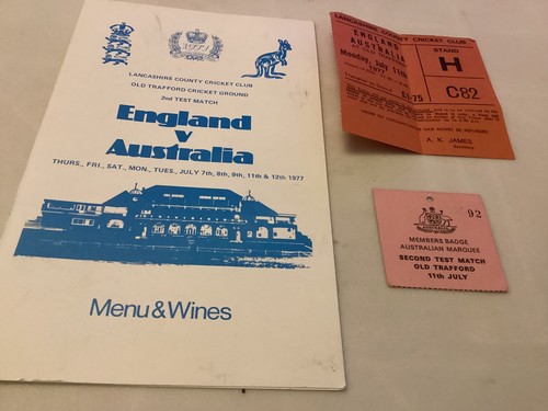 1977 ashes old trafford 2nd - trafford,