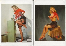 (12) 3 Pin Up Style Postcards Stand Out Near Miss Refreshing Lift Oil on Canvas