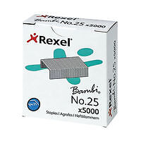 Rexel staples 4mm pack - 25,