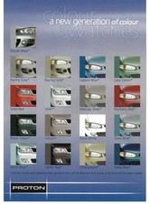 Proton Exterior Colours 2003 UK Market Single Sheet Brochure Satria Wira Impian