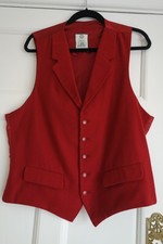 Vintage Viyella 'THE ODD WAISTCOAT'  RED WOOL 42"Chest