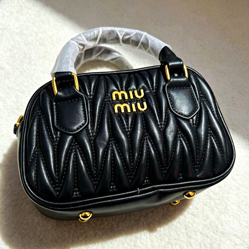 Miu black - quilted, leather