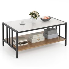 COSTWAY 2-Tier Coffee Table