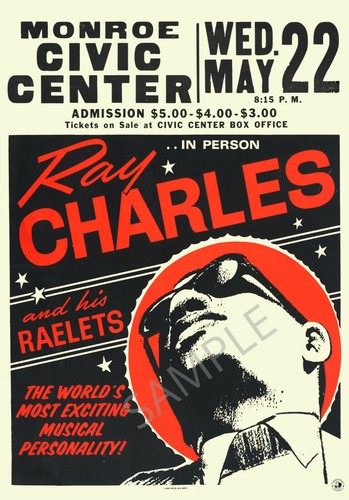 Vintage music poster ray - vintage,