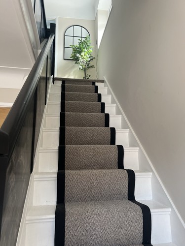 Taped edge carpet stair - carpet, runner
