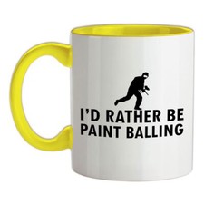 I'd Rather Be Paint Balling - Ceramic Mug - Gun Paint Ball Stag Do
