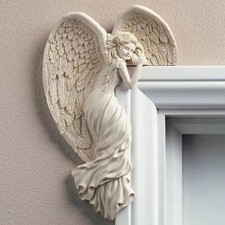 1pc Angel Door Frame Decoration Sculpture 3D Angel Wings Figurine Ornament Decor