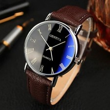 Fashion Men Business Watches Casual Leather Strap Quartz Watch for Men