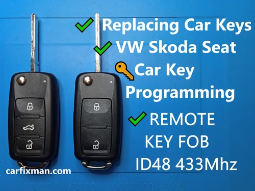 Replacing car keys vw - replacing, keys✔️vw