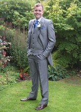 Grey Tailcoat Wedding Suit 2