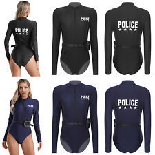 Women Outfits Breathable Police Costume Cosplay Uniform Dirty Cop Purse Adult