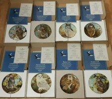 Coalport Limited Edition Owl Display Plates -Boxed With Certs- Sold Individually