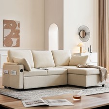 Corner Sofa Bed 3 Seater w/