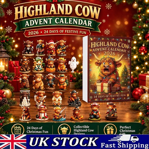 Highland cow christmas advent - cow,