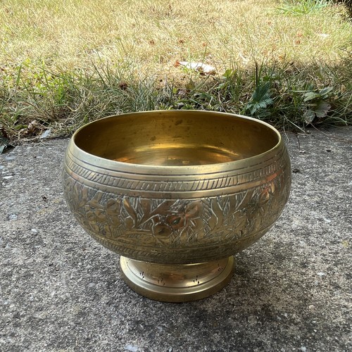 Brass footed bowl - footed,