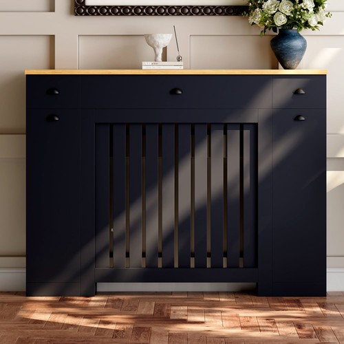 Radiator cover black - cover, modern